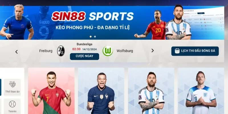 Thể thao là một trong những chuyên mục ăn khách nhất Sin88